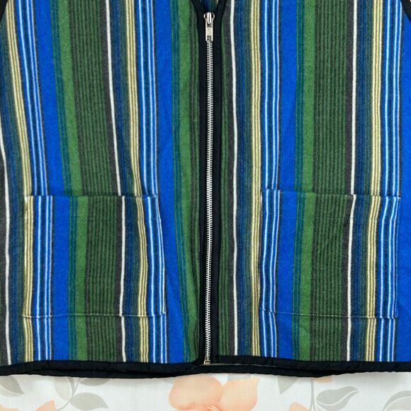 Impact Vest Mens Small Multicolor Striped Zip Up Sleeveless Front Pockets New - Picture 4 of 9